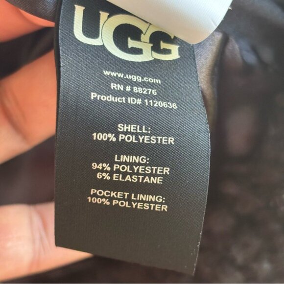 UGG Maeve Sherpa Teddy Jacket Women’s Medium Black Oversized Collar Full Zip NWT - Picture 8 of 10